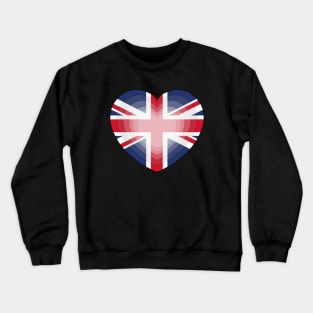 Heart Love Flag of United Kingdom Crewneck Sweatshirt